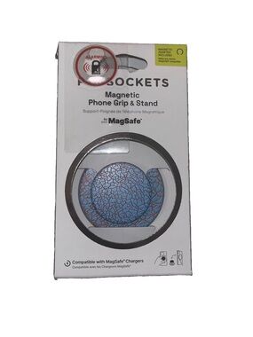 PopSocket Magnetic Phone Grip & Stand - Blue with Copper Crackle